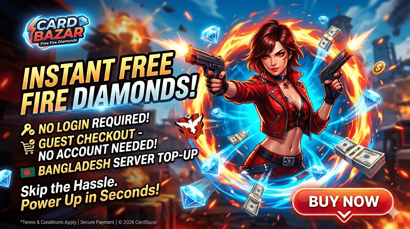 CardBazar Free Fire Diamond TopUp Banner